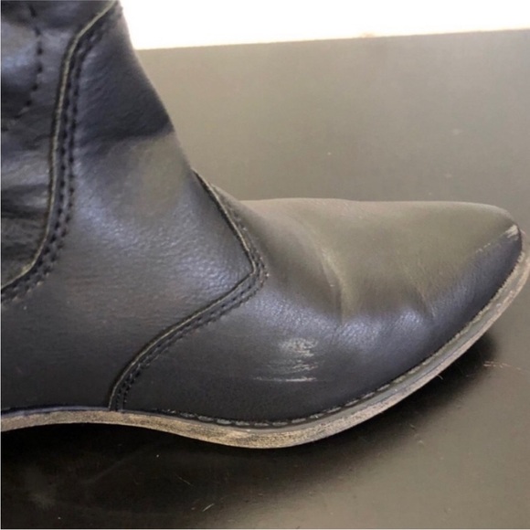 Rampage Black Faux Leather Tall Heeled Boots - Picture 15 of 16